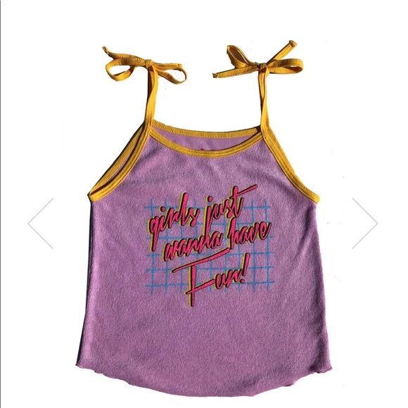 Rowdy Sprout Other - GIRLS JUST WANNA HAVE FUN TERRY TIE TANK